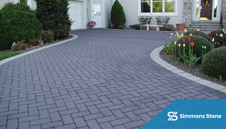 Neatly installed paver driveway with clean joint lines
