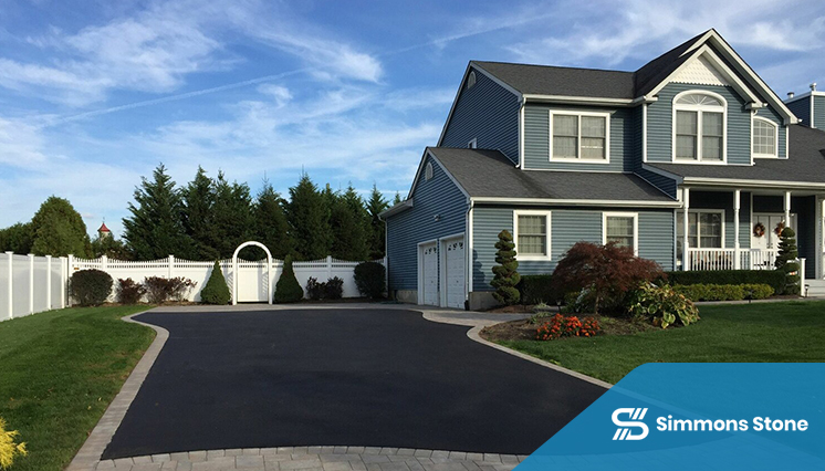 A concrete driveway with new overlay