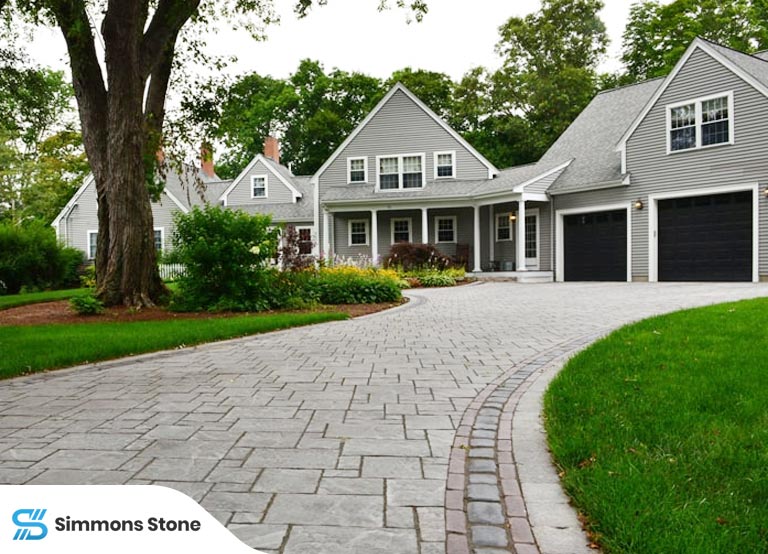 Driveway pavers showing beautiful design