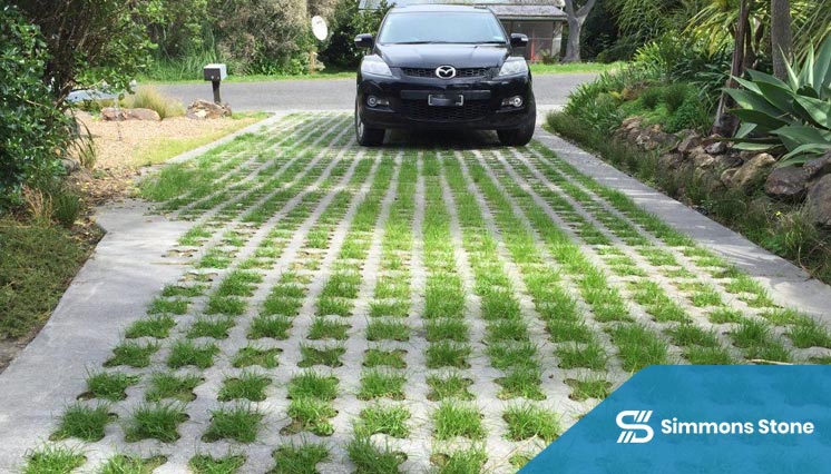 Permeable paving system with natural landscaping