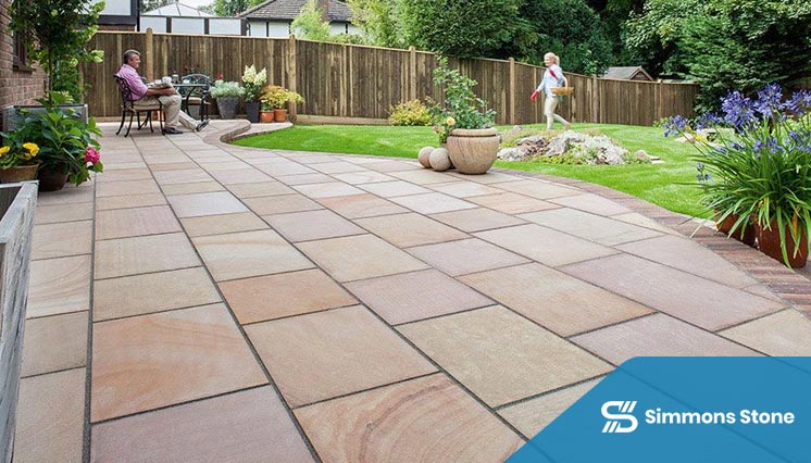 Paving stone garden path with beautiful design
