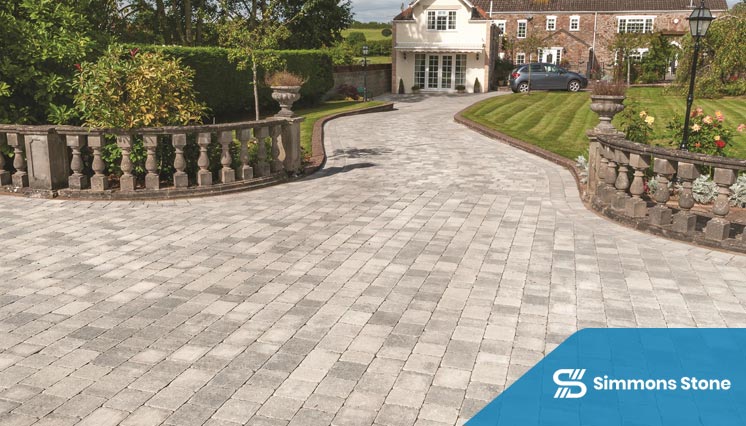 Driveway featuring a personalized paver