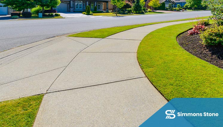 Concrete sidewalk repaired and leveled for safe walking
