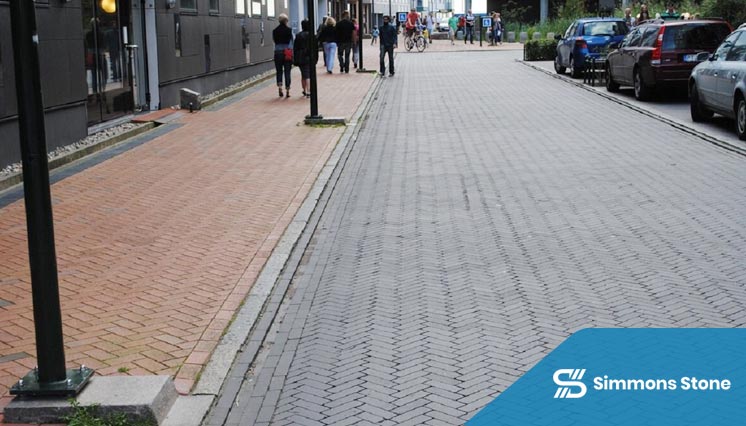 New sidewalk installed in road
