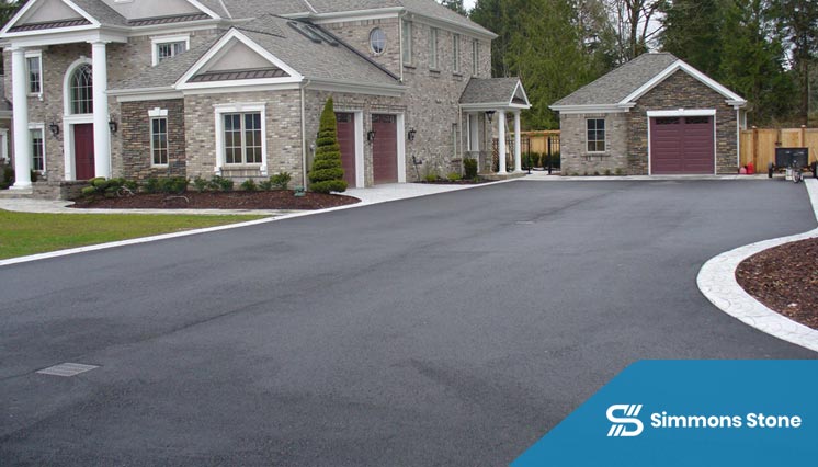 Completed driveway installation with custom features