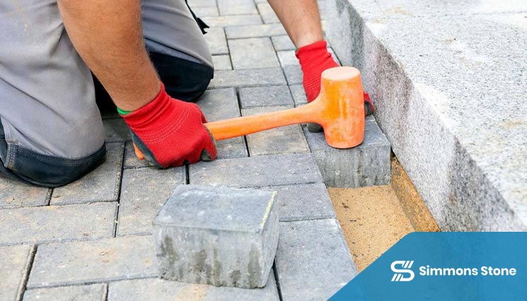 Paver stone surface installation