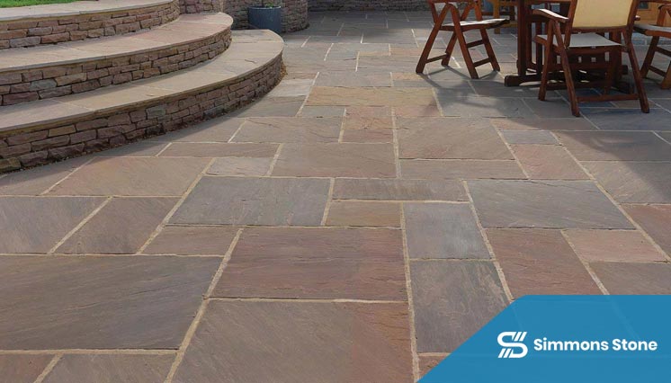 Sandstone patio paving